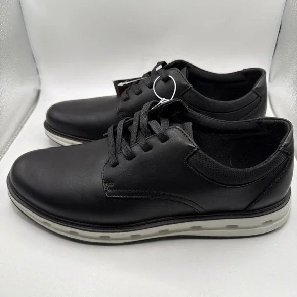 New Men's Lands End Sport Oxford Comfort Shoes  Black /White 10.5. New - Picture 7 of 12